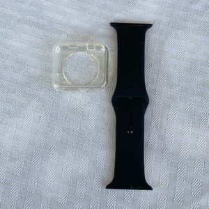 Black Sports Apple Watch Band With Cover
